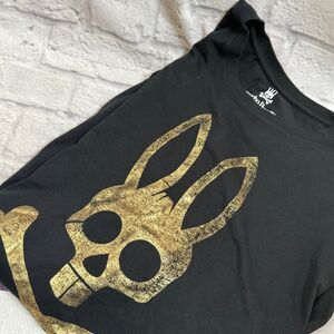 Psycho Bunny Graphic Rabbit Skull And Crossbones Men's 3XLT T-Shirt Gold